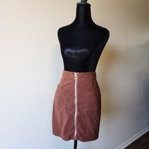 Brown Corduroy Skirt